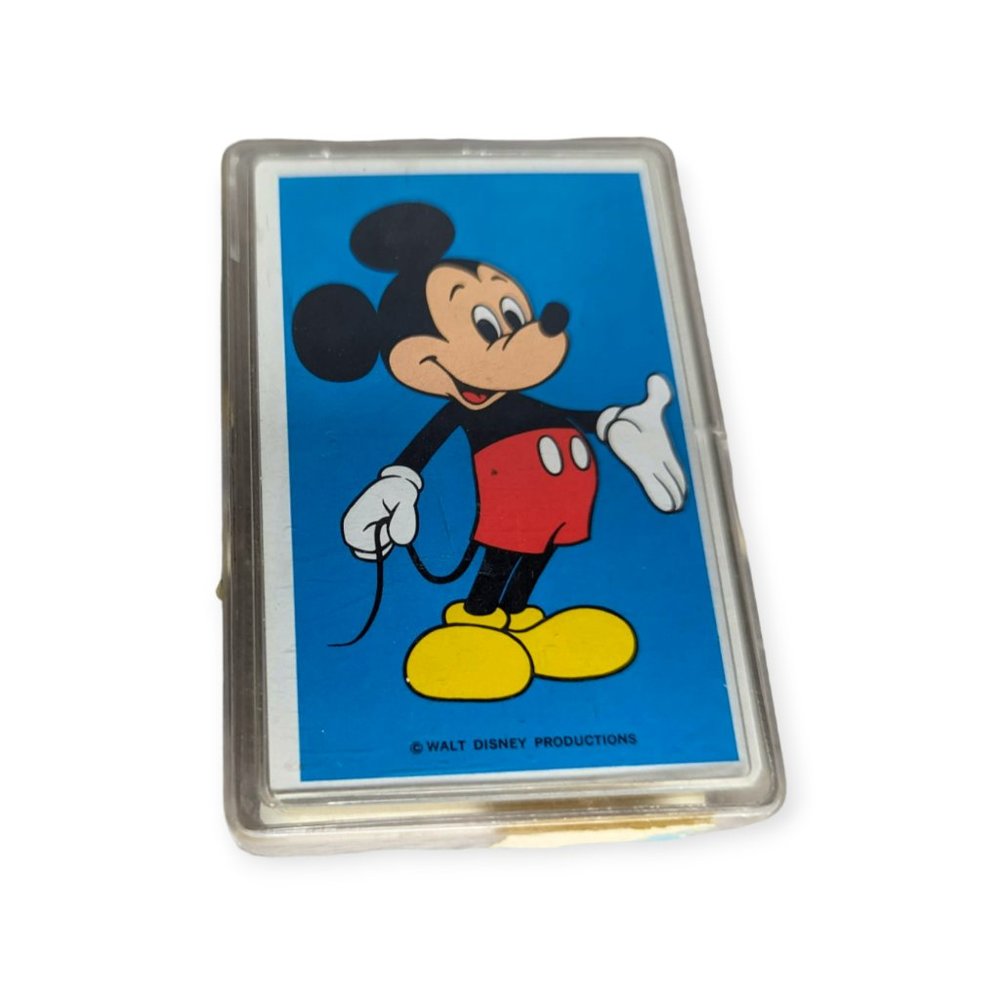 Vintage Disney Mickey Mouse Card Deck with Plastic Case